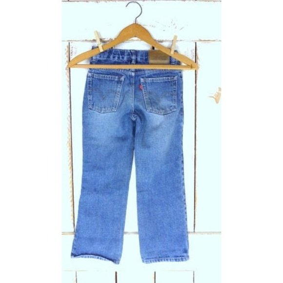Kids / children's slim straight leg Levi's 514 dark blue denim jeans - 7 Regular - Picture 4 of 6